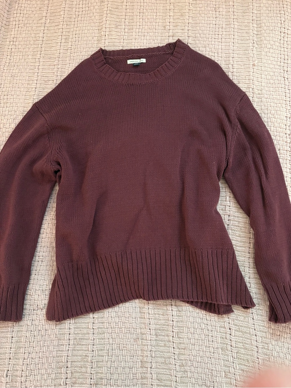 American Eagle Outfitters Women's Crewneck Sweater in Plum